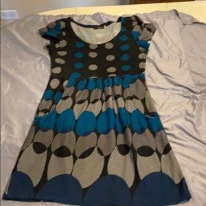 Tenki Multi colored Circle & Polka block dress M/L